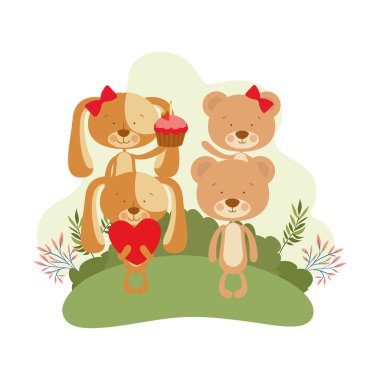 hayvanlar ile kutlama kartı