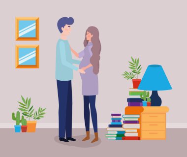 evde sevenler hamilelik çift