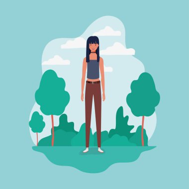 kamp karakteri genç ve güzel kız