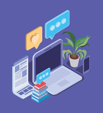 dizüstü bilgisayar ile online eğitim teknolojisi