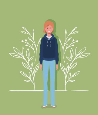 genç ve güzel kız karakteri