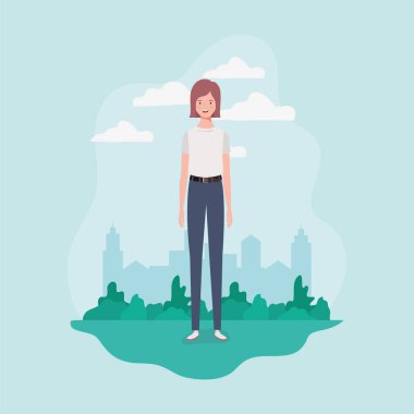 kamp karakteri genç ve güzel kız