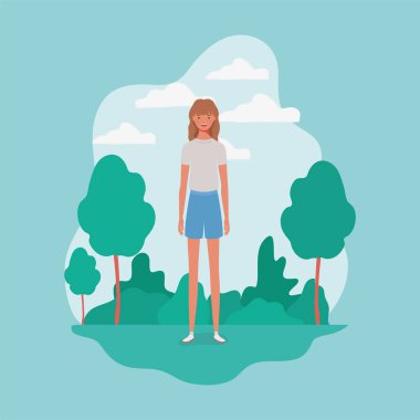 kamp karakteri genç ve güzel kız