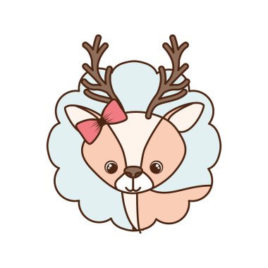 çerçeve ile sevimli ve sevimli geyik