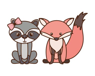 Beyaz arka planda hayvanlarla kutlama kartı