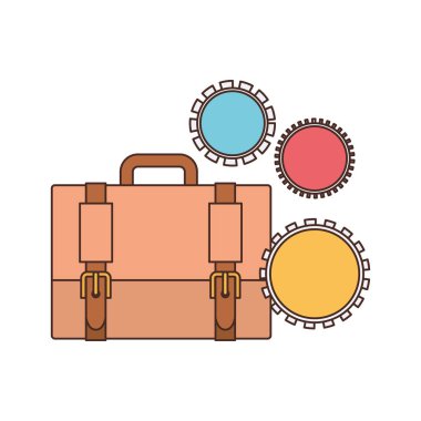 beyaz arka planlı işadamı nın bavulu