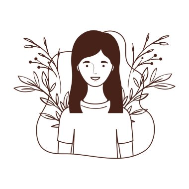 peyzaj arka plan ile genç kadının silueti