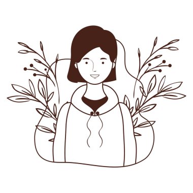 peyzaj arka plan ile genç kadının silueti