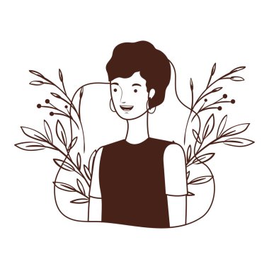 peyzaj arka plan ile genç kadının silueti