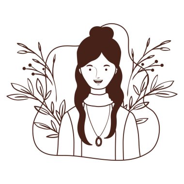 peyzaj arka plan ile genç kadının silueti