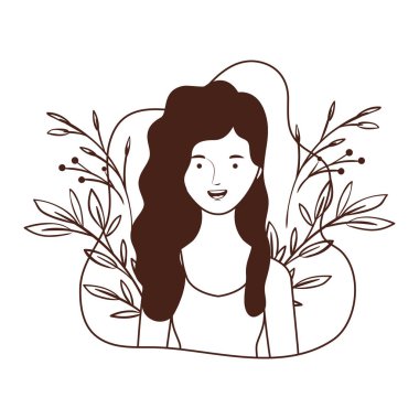 peyzaj arka plan ile genç kadının silueti