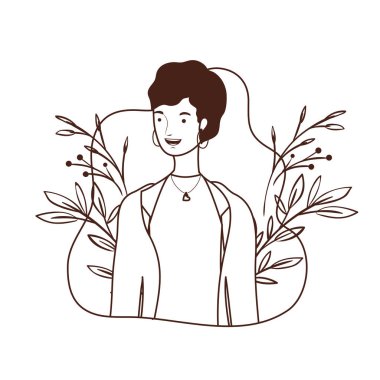 peyzaj arka plan ile genç kadının silueti