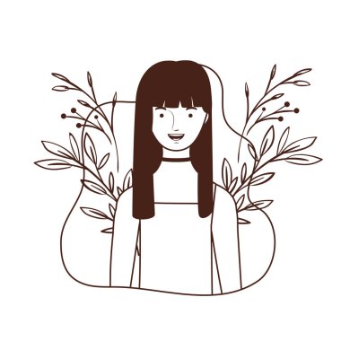 peyzaj arka plan ile genç kadının silueti