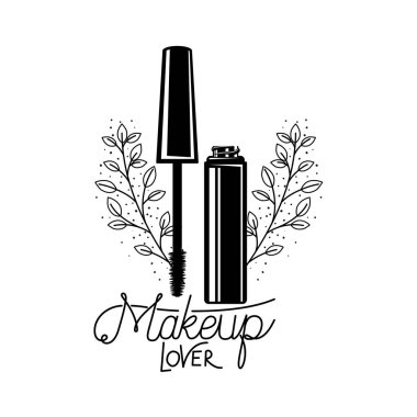 beyaz arka plan üzerinde kirpik, tarak ve maskara için fırça