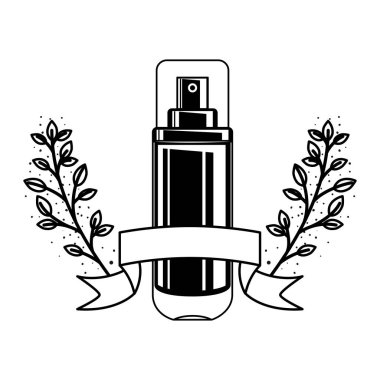 beyaz arka planda kozmetik ürün cam şişe