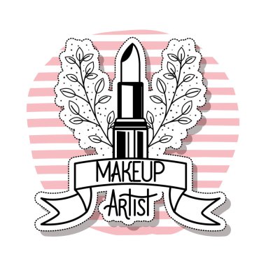 beyaz arka plan üzerinde ruj silueti