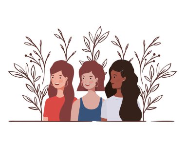 peyzaj arka plan ile genç kadınlar