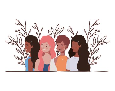 peyzaj arka plan ile genç kadınlar