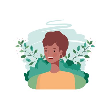 manzara arka plan ile genç kadın