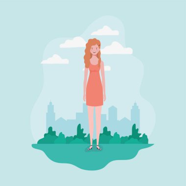 kamp karakteri genç ve güzel kız