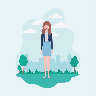 kamp karakteri genç ve güzel kız