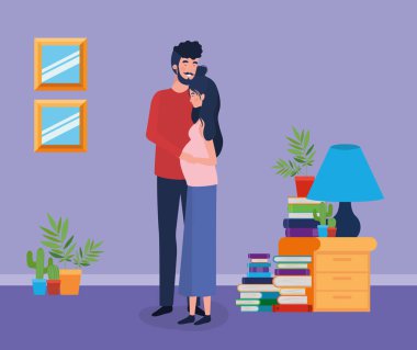 evde sevenler hamilelik çift