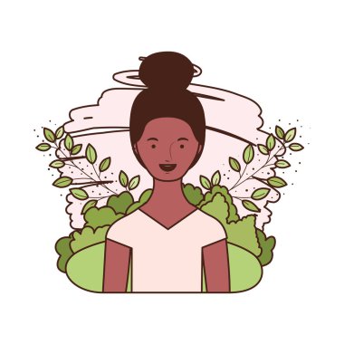 manzara arka plan ile genç kadın