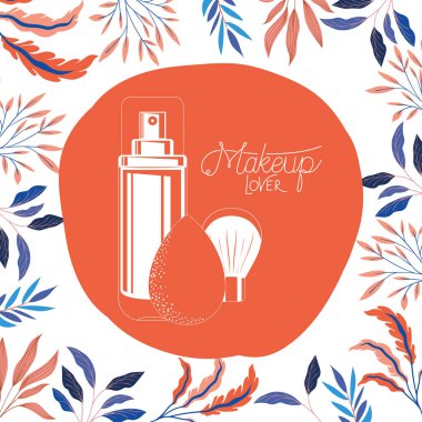 fırça ve damla ile splash şişe ürünleri makyaj