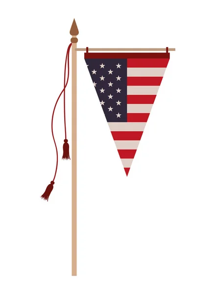 Stati Uniti bandiera isolata icona — Vettoriale Stock