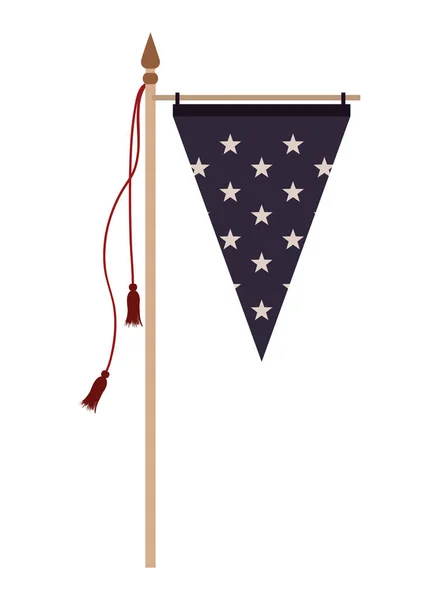 Stati Uniti bandiera isolata icona — Vettoriale Stock