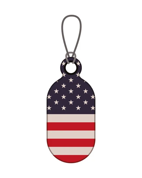 Tag with the United States flag icon — стоковый вектор