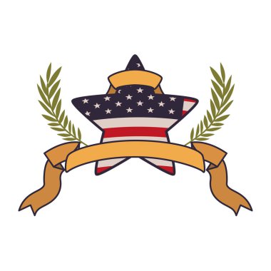 yıldız yalıtılmış simgesi ile amerika birleşik devletleri bayrağı