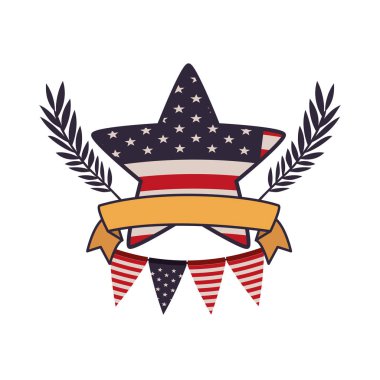 yıldız yalıtılmış simgesi ile amerika birleşik devletleri bayrağı