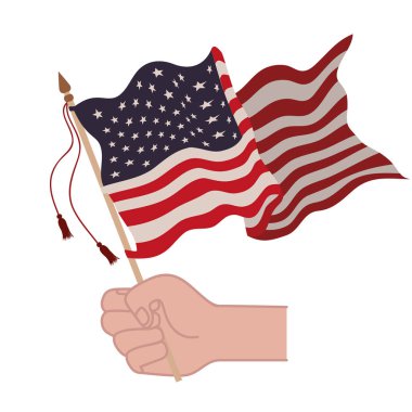 el ile birleşik devletler bayrağı yalıtılmış simgesi