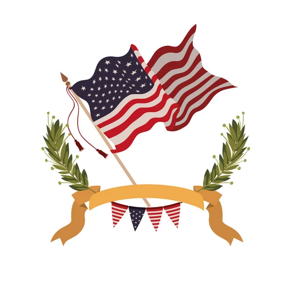 États-unis drapeau icône isolée — Image vectorielle
