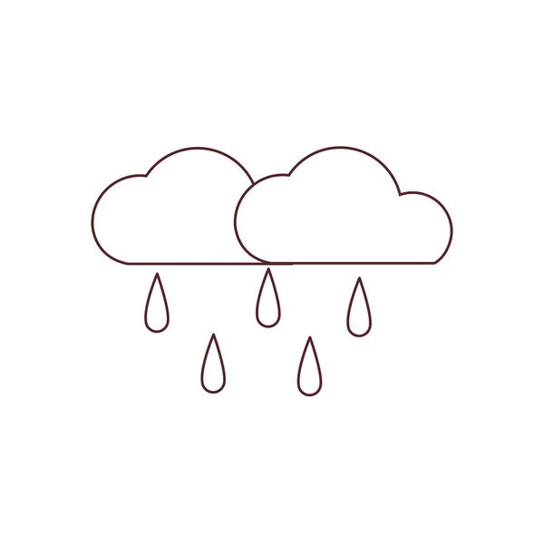 Szép felhő kawaii elszigetelt ikon — Stock Vector