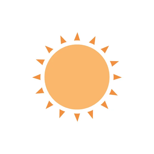 Sol radiante aislado icono vector ilustración — Vector de stock