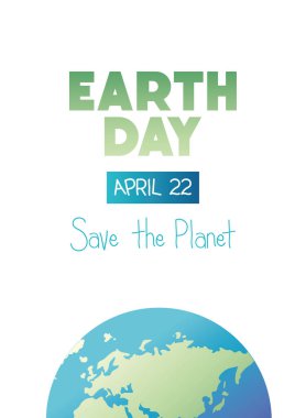 dünya gün etiket simgesi vektör illüstrasyon