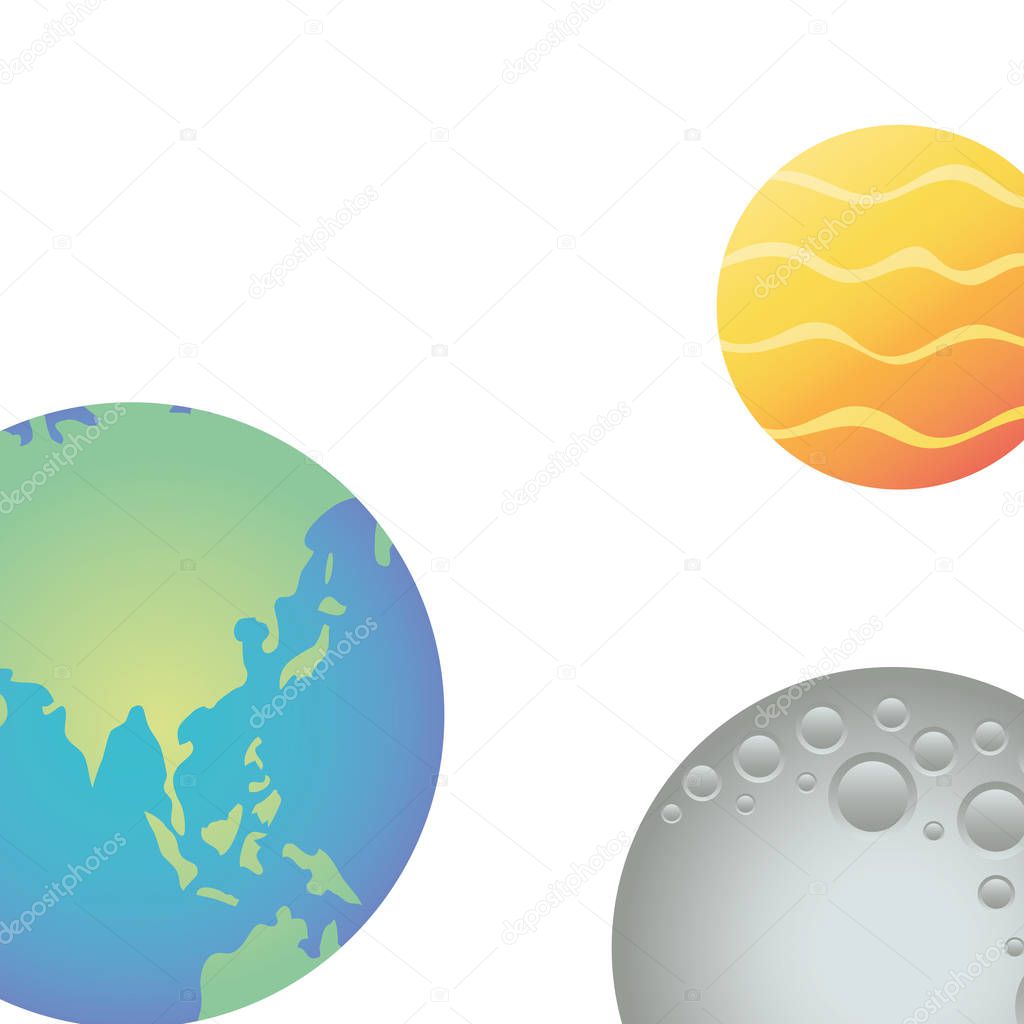 planet of the solar system isolated icon vector illustration