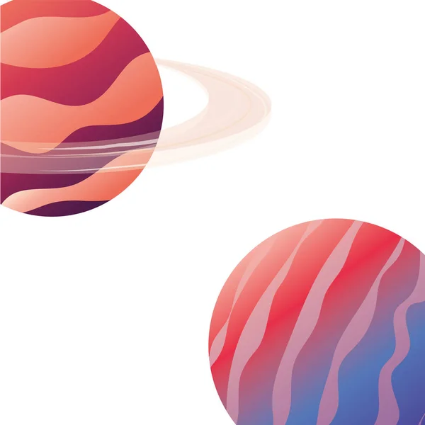 Planety układu słonecznego ikona ilustracja na białym tle wektor — Wektor stockowy