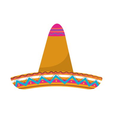 Meksika şapka izole simgesi