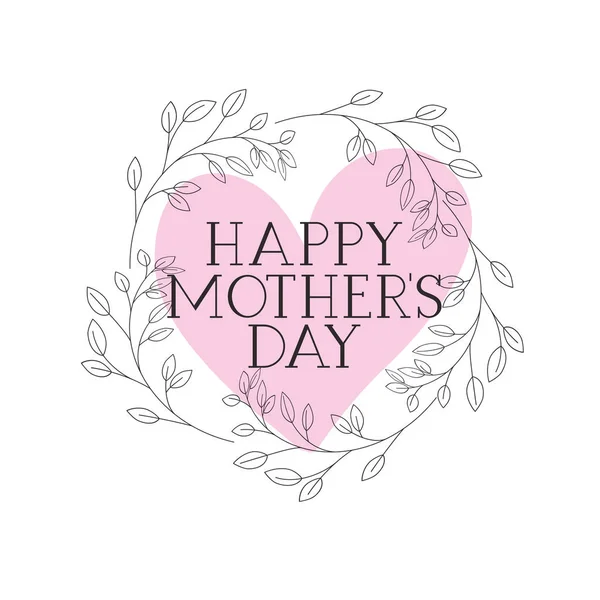 Happy mothers day label icon — Stock Vector