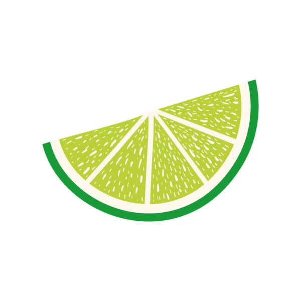 Ломтик лимонной изолированной иконы — стоковый вектор