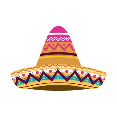 Meksika şapka izole simgesi
