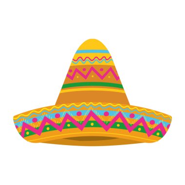 Meksika şapka izole simgesi
