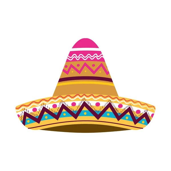 Mexikanischer Hut isolierte Ikone — Stockvektor