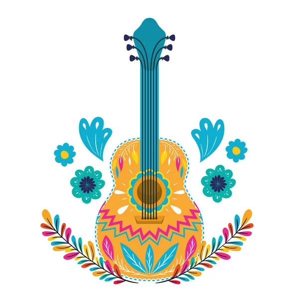 Mexican guitar isolated icon vector illustration — Stock Vector