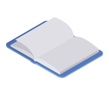 beyaz arka plan ile açık okul kitabı