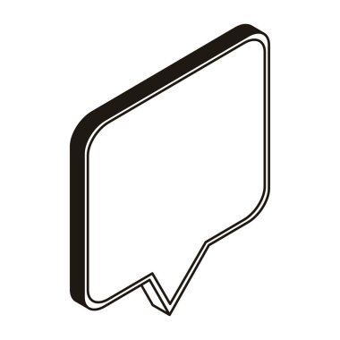 beyaz arka plan üzerinde konuşma kabarcık silueti