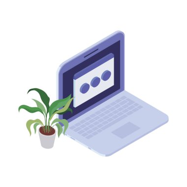 beyaz arka planda e-posta bildirimleri ile dizüstü bilgisayar